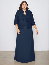 Sheath/Column Square Neck Floor-Length Chiffon Mother of the Bride Dress